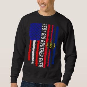 Usa Flag Liechtenstein Flag Best Big Brother Ever Sweatshirt