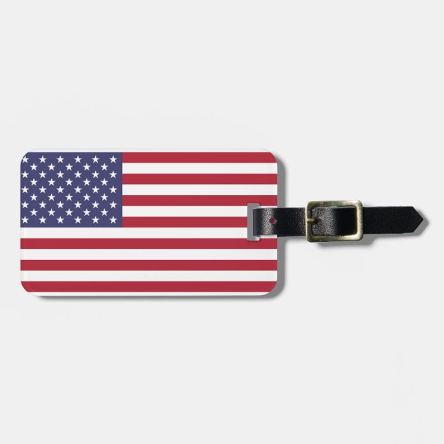 USA Flag Luggage Tag (Front Horizontal)