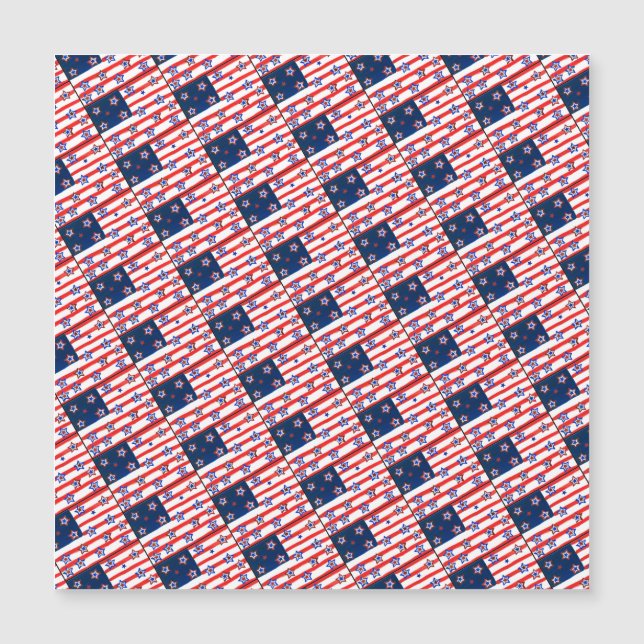 USA Flag Magnetic Card (Front)