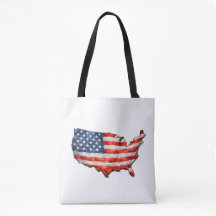 USA Flag Map - I Love My Country Patriotic