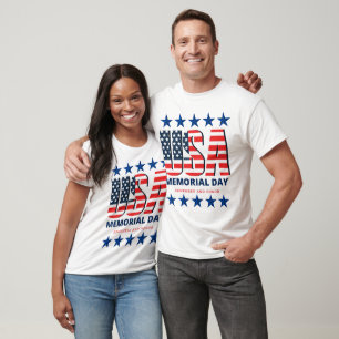 USA Flag Memorial Day 2023 Remember and Honor T-Shirt