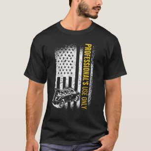 USA Flag men tow truck operator 4zh of July tow tr T-Shirt