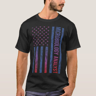USA Flag Microbiology Analyst T-Shirt