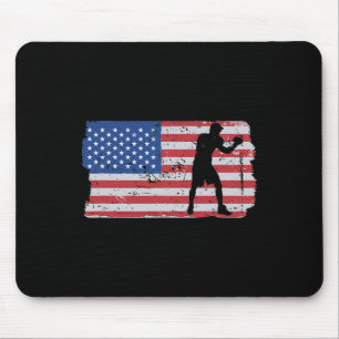 Usa Flag Mma Fighter Kickboxing Combat Boxing Mouse Mat
