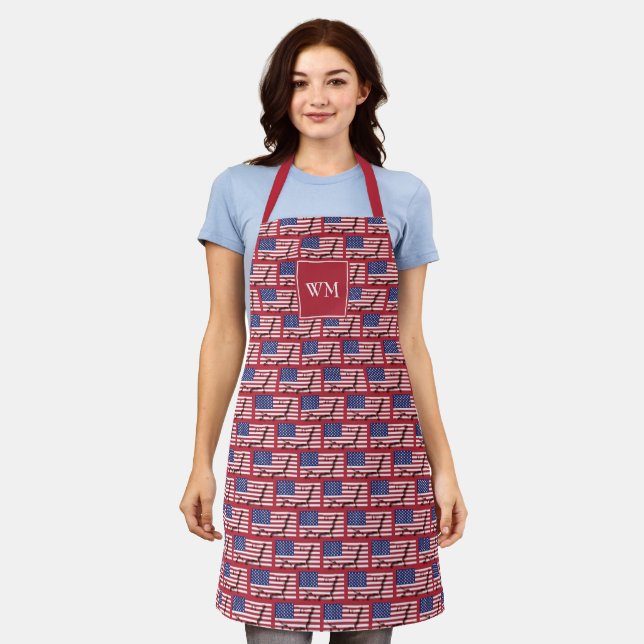 USA FLAG | Monogram | American Apron (Worn)