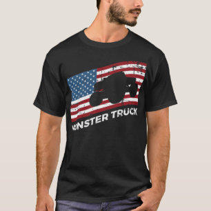 USA Flag Monster Truck Stunt Show Car coloured gay T-Shirt