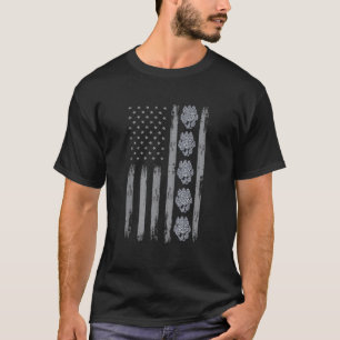 USA Flag Morel Mushroom Apparel American Morels Fo T-Shirt