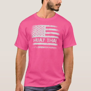 Usa Flag Muay Thai American Patriot Us Flag Muay T T-Shirt