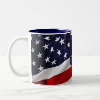 USA Flag Mug Stars And Stripes Red, White ,Blue