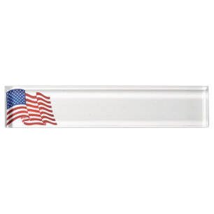 USA flag Nameplate