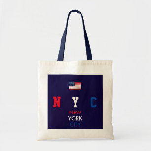 USA flag New York personalised initials/name Tote Bag