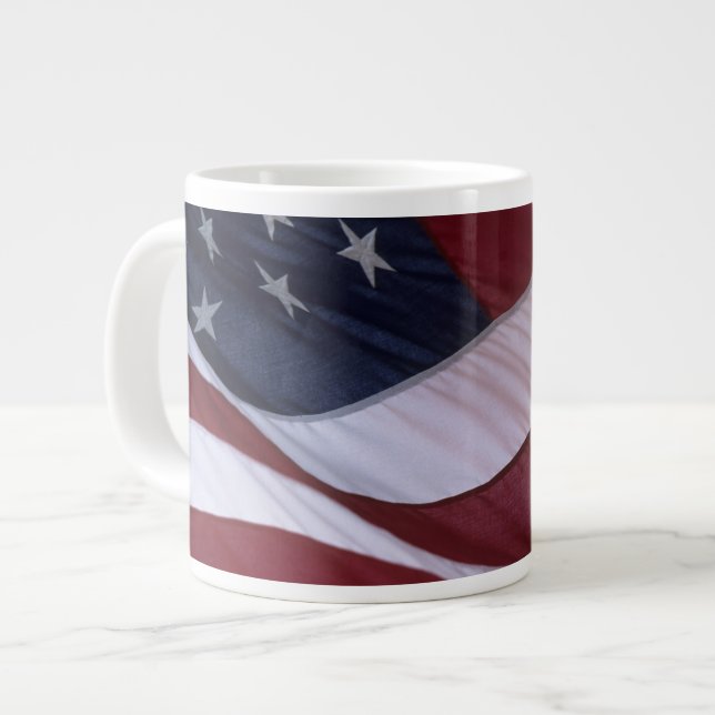 USA flag, North Carolina, USA Large Coffee Mug (Front Left)