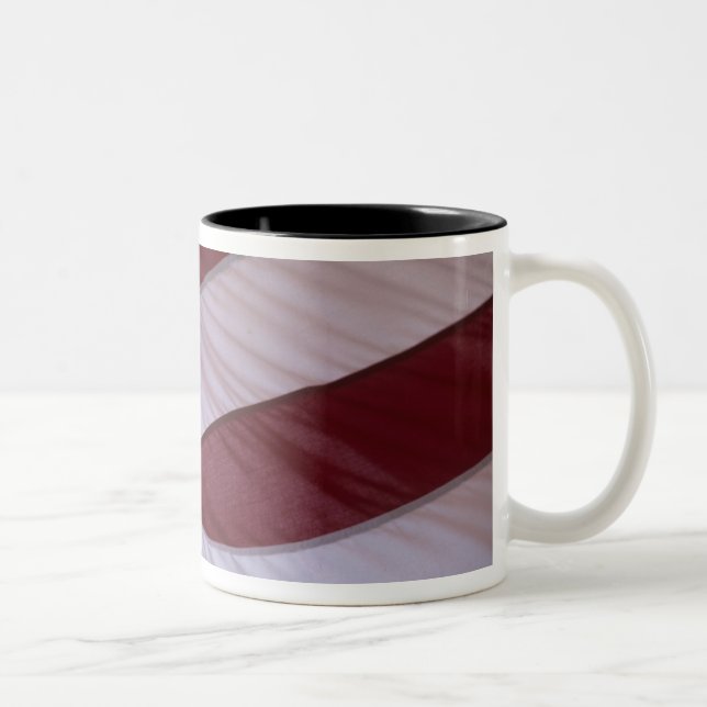 USA flag, North Carolina, USA Two-Tone Coffee Mug (Right)