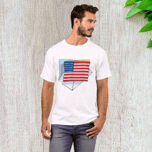 USA Flag On A Card T-Shirt