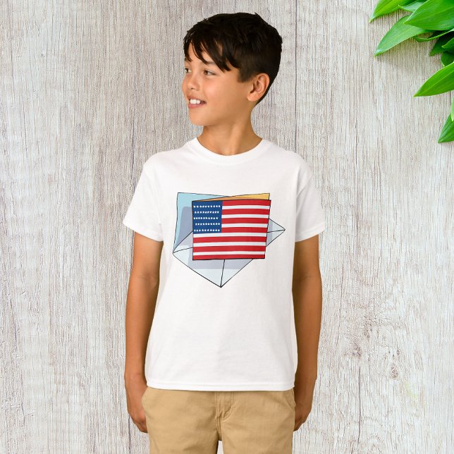 USA Flag On A Card T-Shirt (Creator Uploaded)