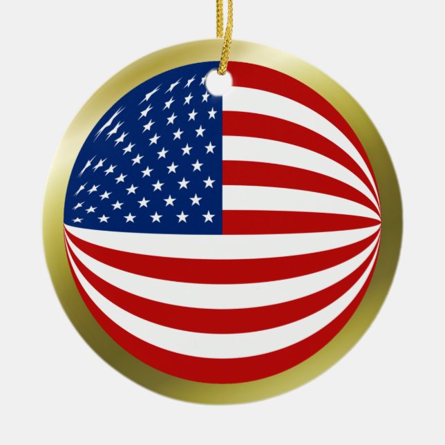 USA Flag Ornament (Front)