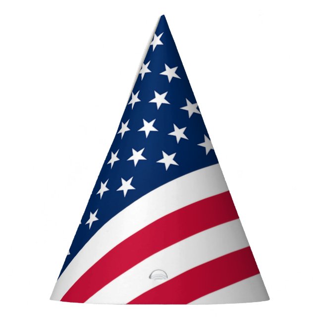 USA Flag Paper Party Hat Patriotic (Left)