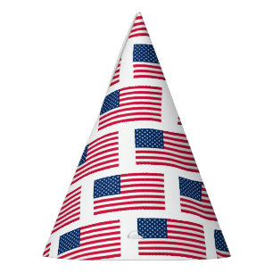 USA Flag Paper Party Hat Patriotic American Flags