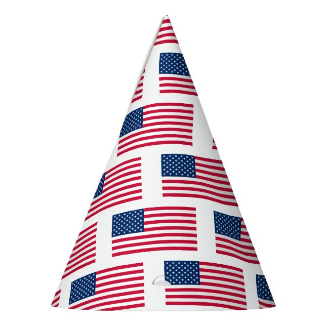 USA Flag Paper Party Hat Patriotic American Flags (Left)