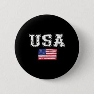 Usa Flag Patriotic 4th Of July America Day Of Inde 6 Cm Round Badge