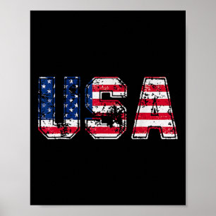 Usa Flag Patriotic 4th Of July America Day Of Inde Poster