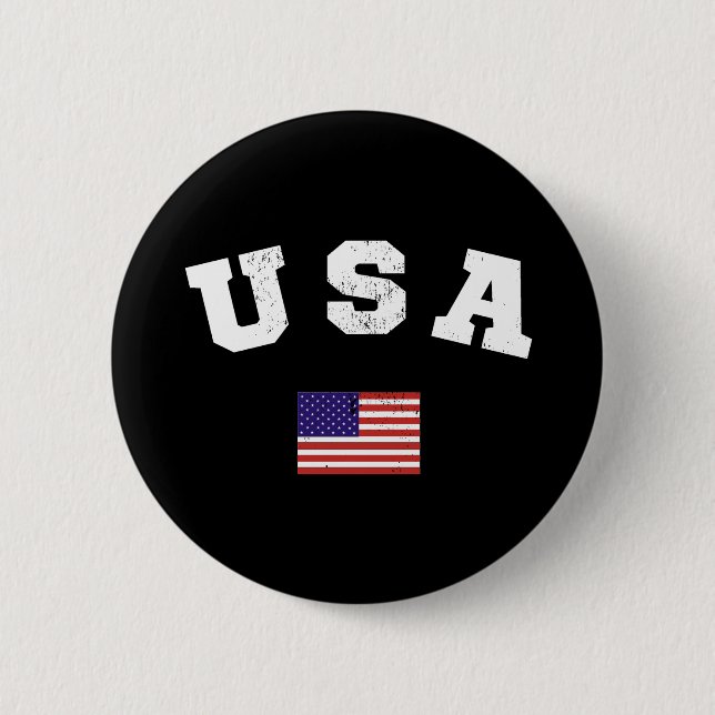 USA  Flag Patriotic 6 Cm Round Badge (Front)