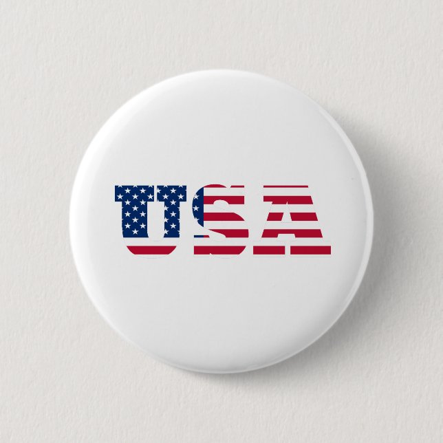 USA Flag  Patriotic 6 Cm Round Badge (Front)