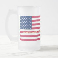 USA Flag Patriotic America Custom Name Monogram