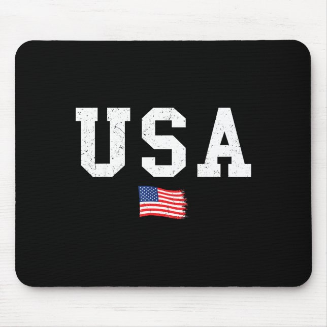 Usa flag patriotic american flag 4th of july men mouse mat (Front)