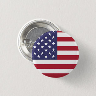 USA Flag Patriotic American Flag Stars and Stripes 3 Cm Round Badge
