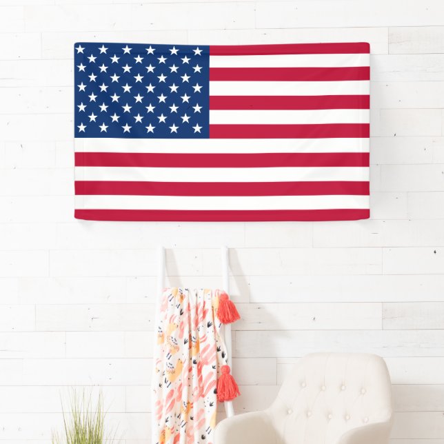 USA Flag Patriotic American Flag Stars and Stripes Banner (Insitu)