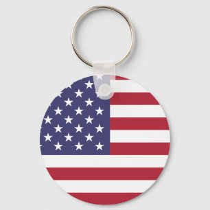 USA Flag Patriotic American Flag Stars and Stripes Key Ring