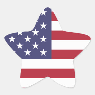 USA Flag Patriotic American Flag Stars and Stripes Star Sticker
