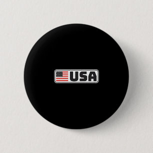 Usa Flag Patriotic Americans Pride Graphic Art 6 Cm Round Badge