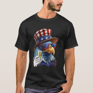 Usa Flag Patriotic Eagle Sunglasses 4Th Of July Be T-Shirt