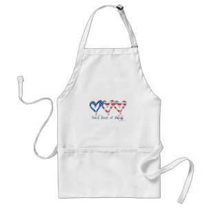 USA Flag Patriotic Hearts 4th of July Sweet Land o Standard Apron