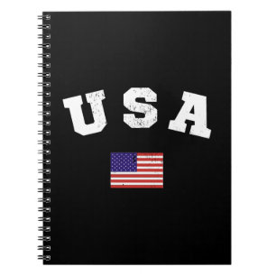 USA Flag Patriotic Notebook