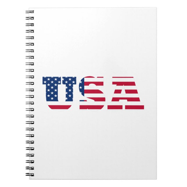 USA Flag  Patriotic Notebook (Front)