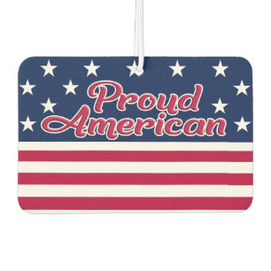 USA flag patriotic stars & stripes proud American Car Air Freshener