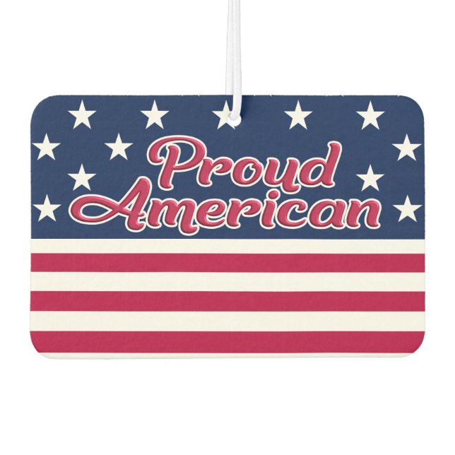 USA flag patriotic stars & stripes proud American Car Air Freshener (Front)