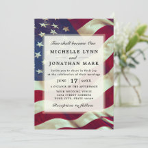 USA Flag Patriotic Two Become One Bible Wedding