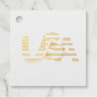 USA Flag – Patriotic USA Typography Favour Tags