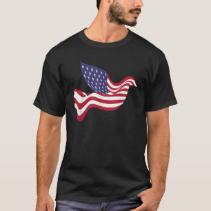 USA Flag Peace Bird America Patriot Pride Peace Do T-Shirt