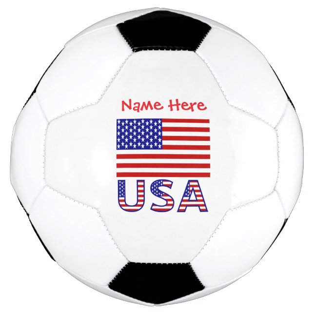 USA Flag Personalised  Football (Front)
