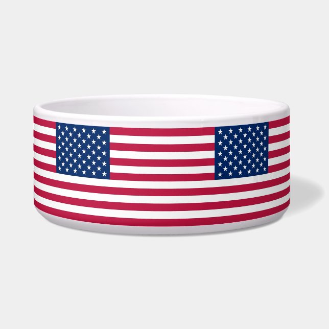 USA Flag Pet Bowl (Front)