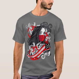 USA Flag Pigeons Patriotic Woman T-Shirt
