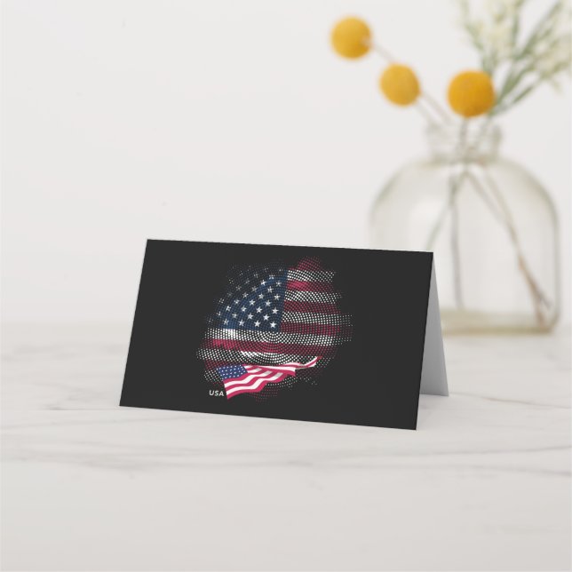 USA flag Place Card (Front)