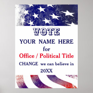USA Flag Political Presidential Campaign Poster