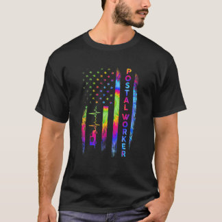 USA Flag Postal Life Mail Carrier Postal Worker, M T-Shirt
