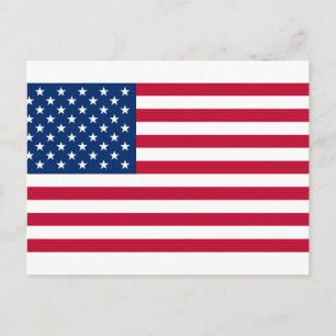 usa flag postcard